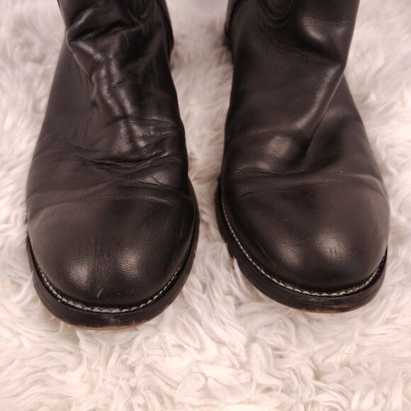 Justin black leather womens ROPER Western Cowgirl Boots Sz 5 1/2 D 3702Y - Picture 3 of 8